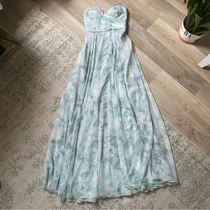 Jenny Yoo floral watercolor bridesmaid or wedding guest dress